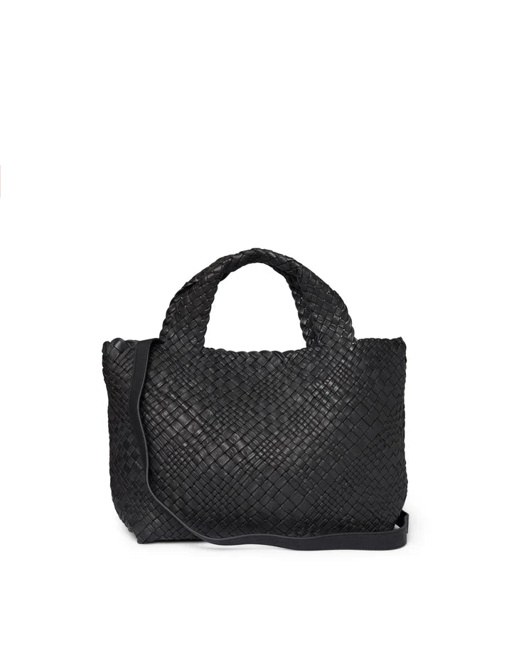 Borsa in pelle intrecciata Visonà 20316 Nero - Pelletteria Allegrini