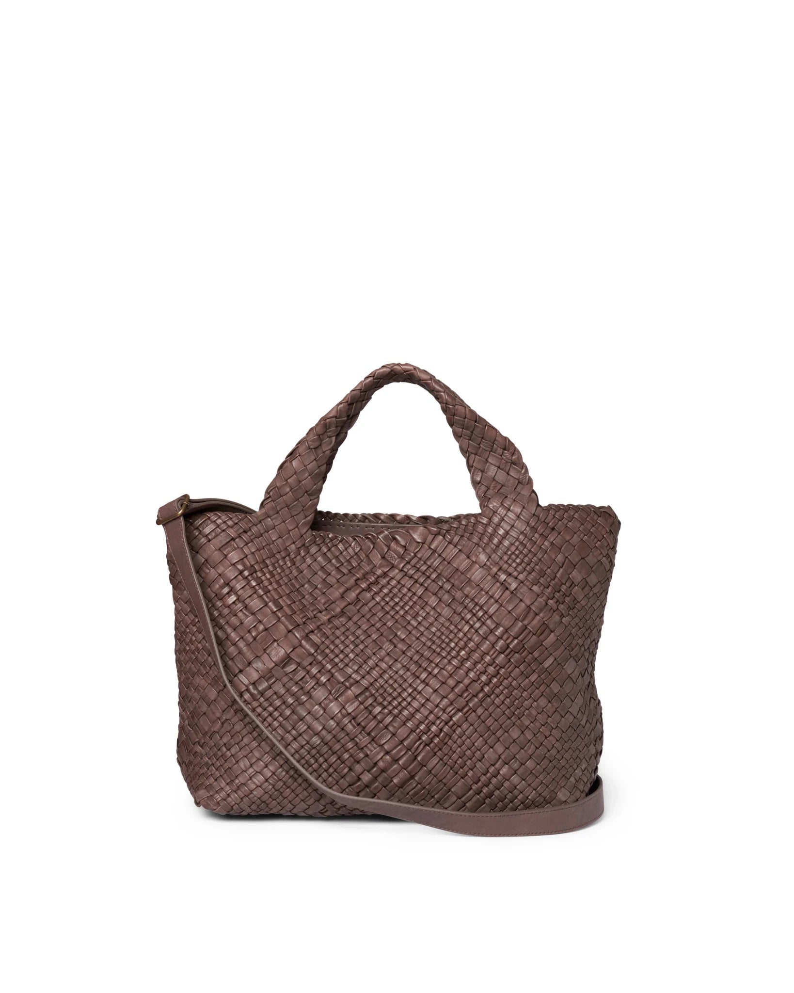 Borsa in pelle intrecciata Visonà 20316 Testa di moro - Pelletteria Allegrini