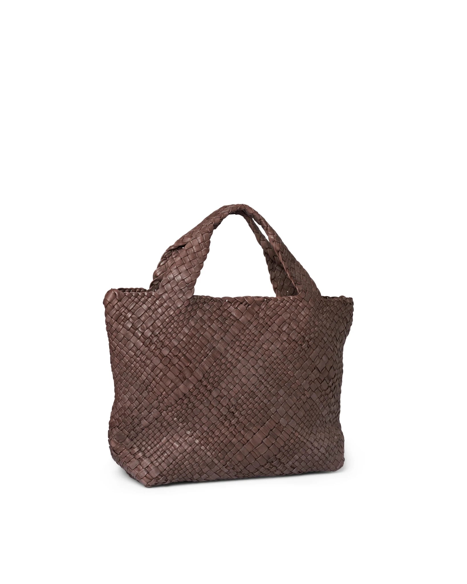 Borsa in pelle intrecciata Visonà 20316 Testa di moro - Pelletteria Allegrini