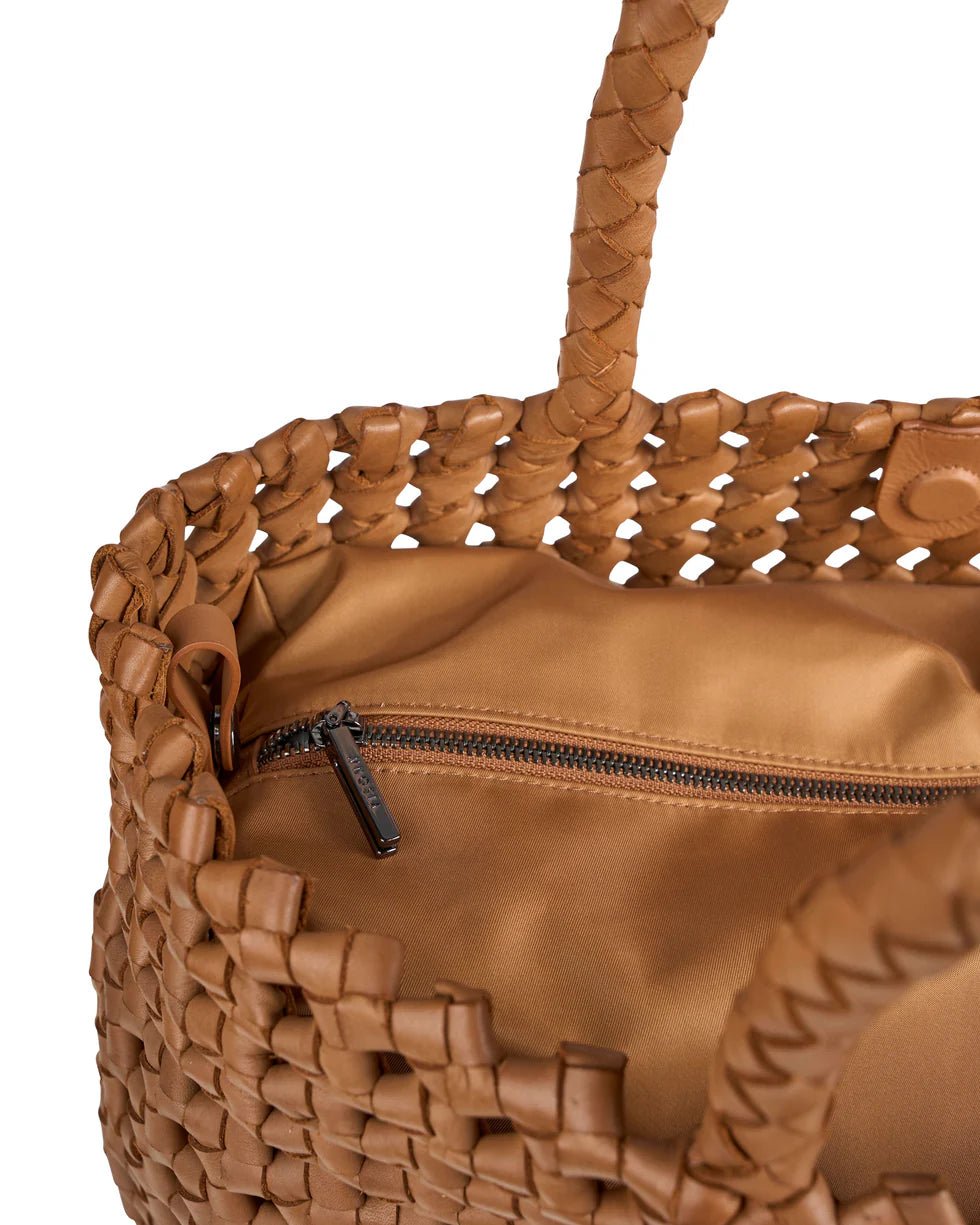 Borsa in pelle intrecciata Visonà 26456 cuoio - Pelletteria Allegrini