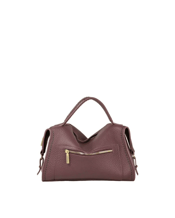 Borsa in pelle Nora Visonà 25705 bordeaux - Pelletteria Allegrini