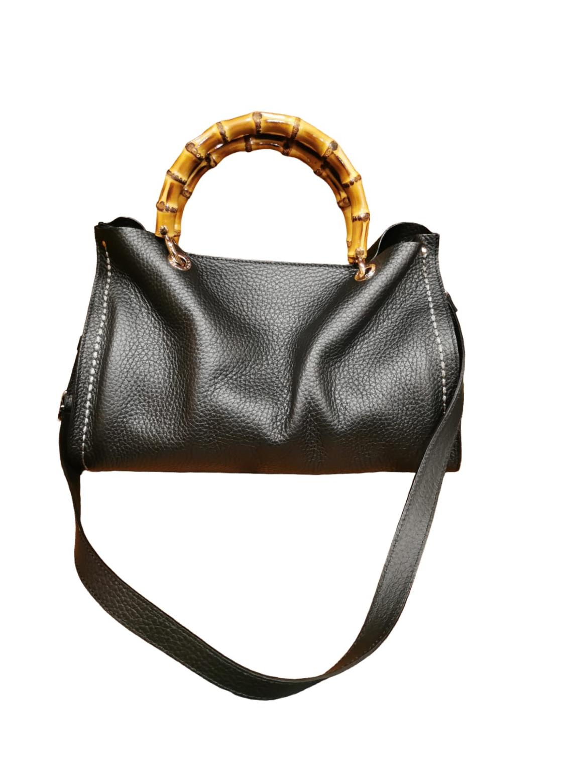 Borsa in pelle Visonà 20158 nero - Pelletteria Allegrini