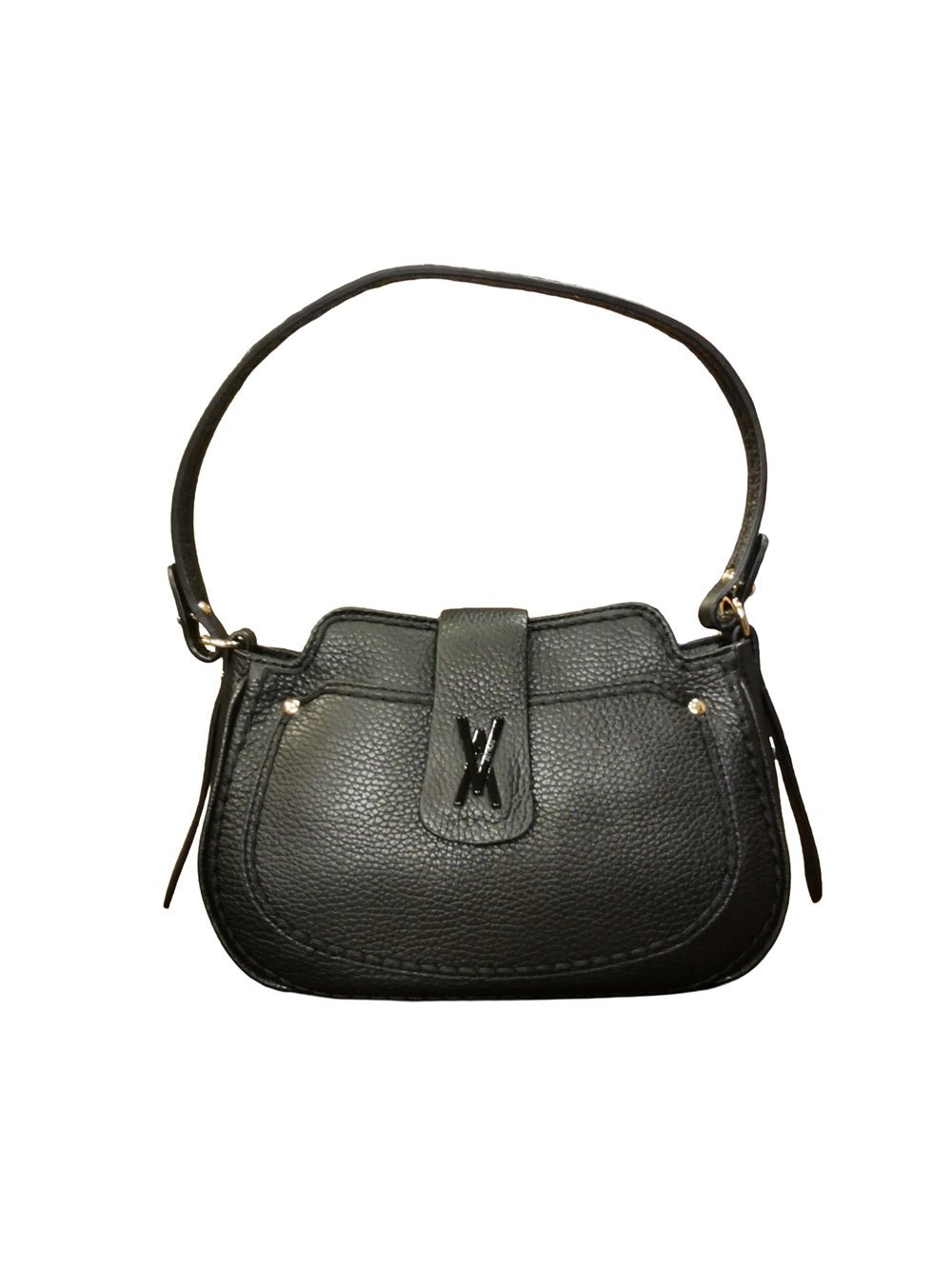 Borsa in pelle Visonà 26190 Nero - Pelletteria Allegrini