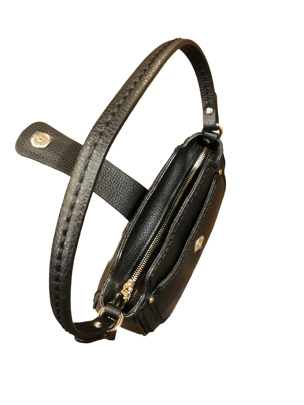 Borsa in pelle Visonà 26190 Nero - Pelletteria Allegrini