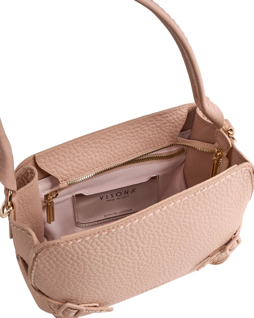 Borsa in pelle Visonà 26310 rosa - Pelletteria Allegrini