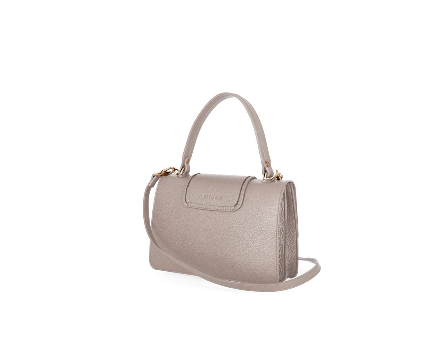 Borsa in pelle Visonà LINDA 20101 Taupe - Pelletteria Allegrini