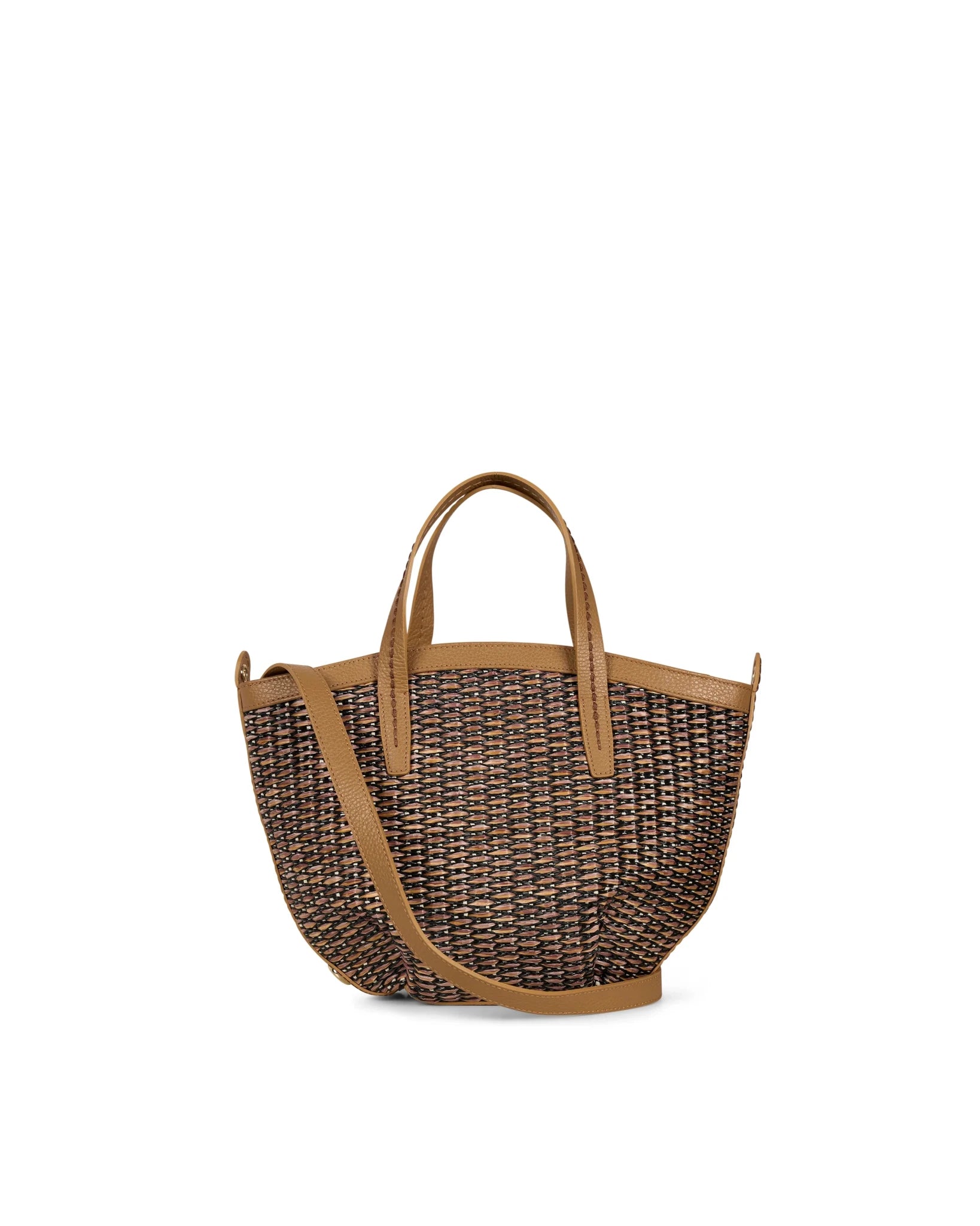 Borsa in raffia e pelle Visonà 26331 Quercia - Pelletteria Allegrini