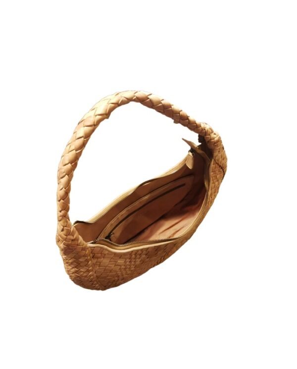 Borsa intrecciata in pelle Visonà ESMERALDA 20301 Cognac - Pelletteria Allegrini
