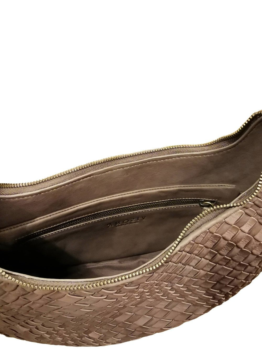 Borsa intrecciata in pelle Visonà ESMERALDA 20301 Testa di moro - Pelletteria Allegrini
