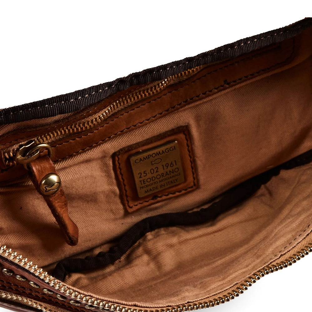 Studded Leather Belt Bag Campomaggi C036430ND-X0007 Cognac