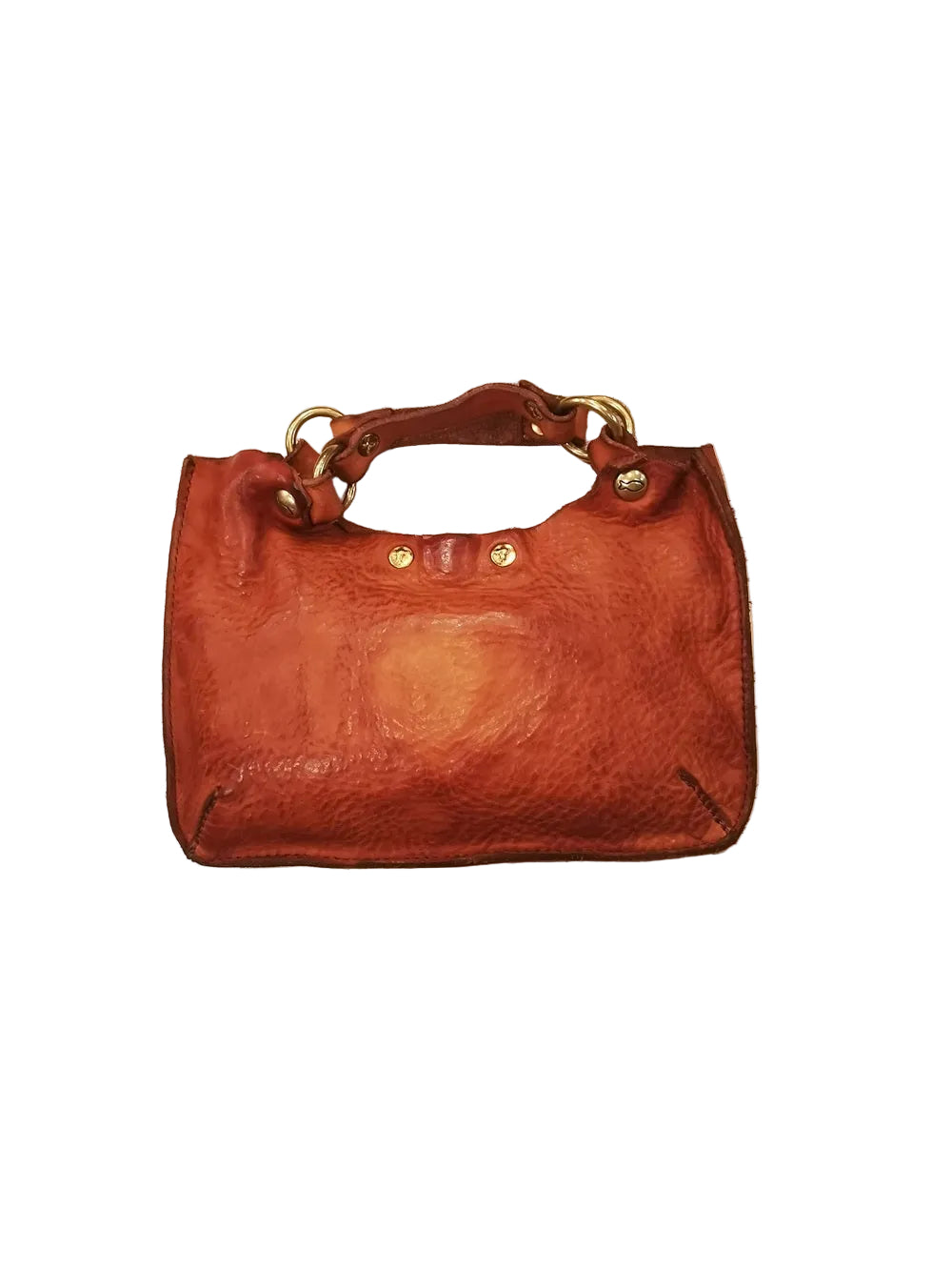Borsa piccola a tracolla in pelle con cuore Campomaggi C034580ND-X3140 Cognac