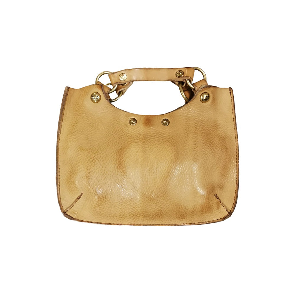 Small Crossbody Leather Bag with heart Campomaggi C034580ND-X3140 Hazelnut