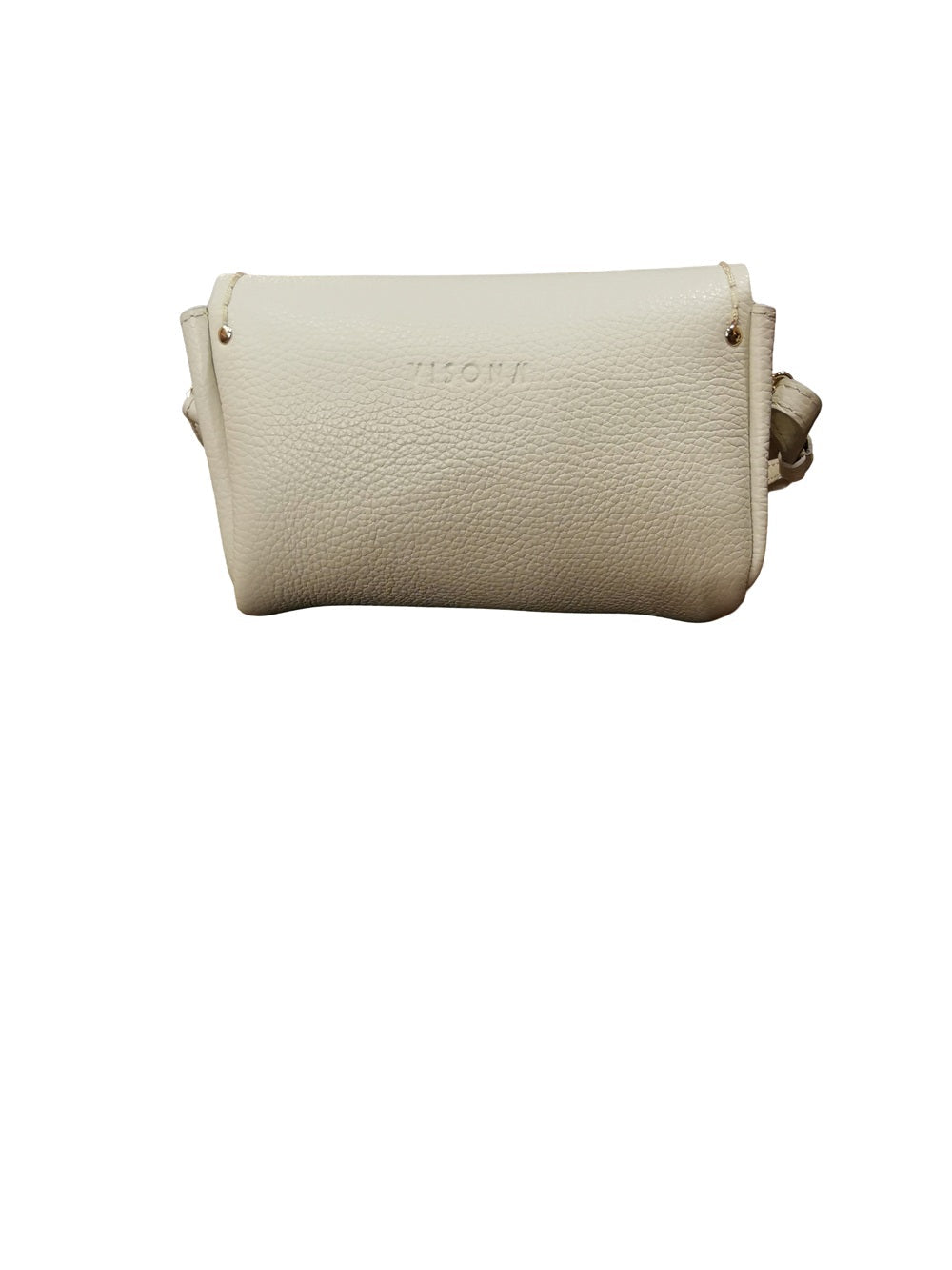 Borsa piccola in pelle con tracolla VISONA' 24805 Latte - Pelletteria Allegrini