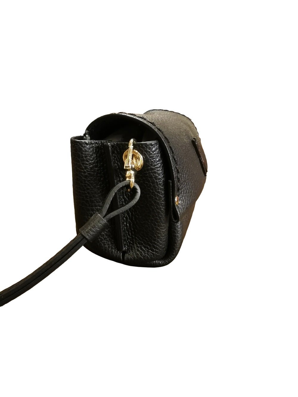 Borsa piccola in pelle con tracolla VISONA' 24805 Nero - Pelletteria Allegrini