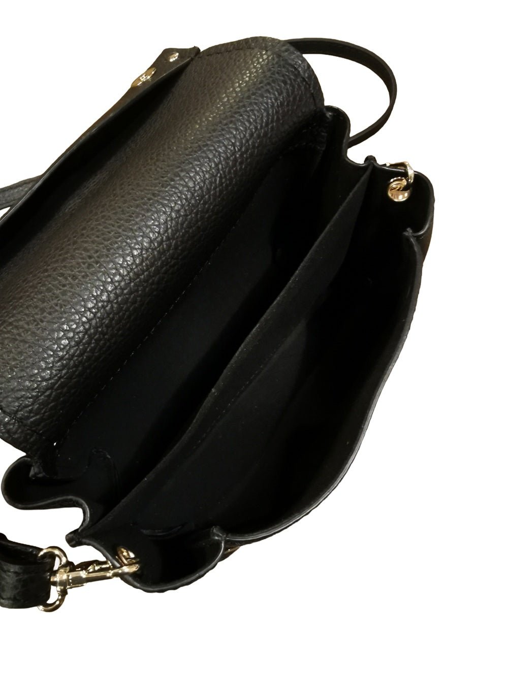 Borsa piccola in pelle con tracolla VISONA' 24805 Nero - Pelletteria Allegrini