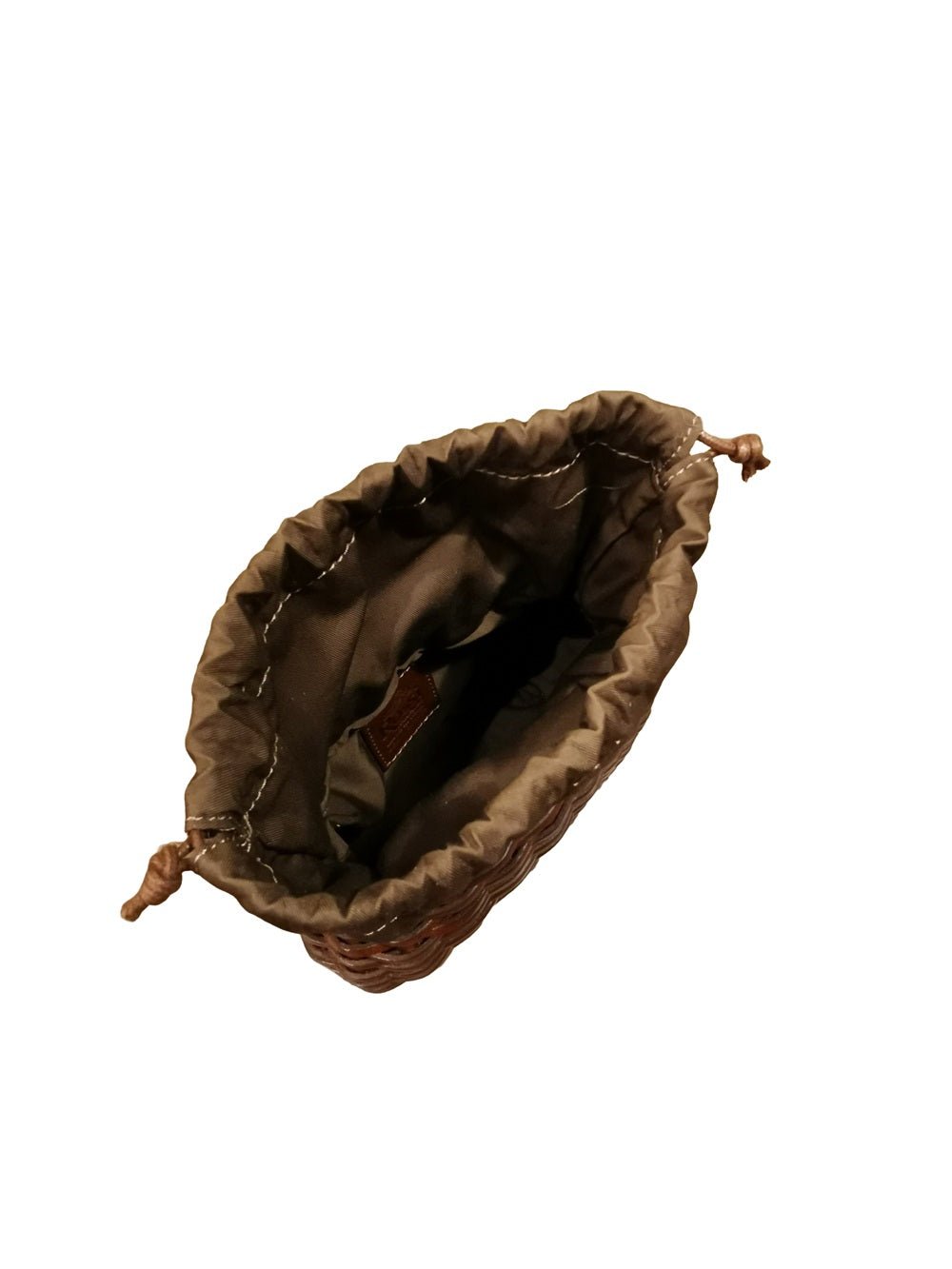 Borsa piccola in pelle intrecciata Bruno Rossi T1 Caffè - Pelletteria Allegrini