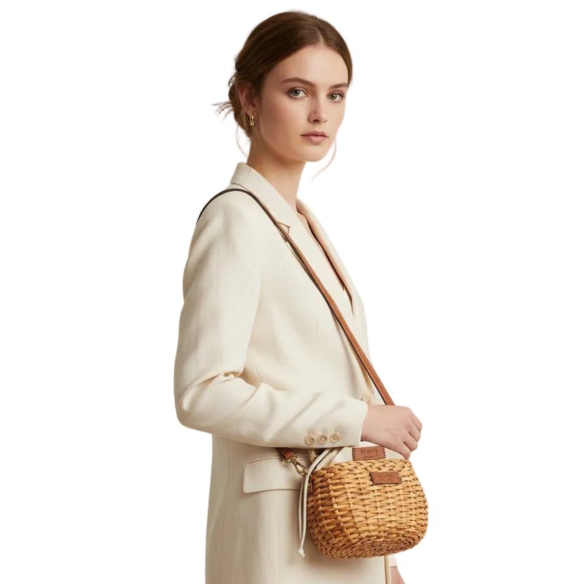Borsa piccola in pelle intrecciata Bruno Rossi T1 Cuoio - Pelletteria Allegrini