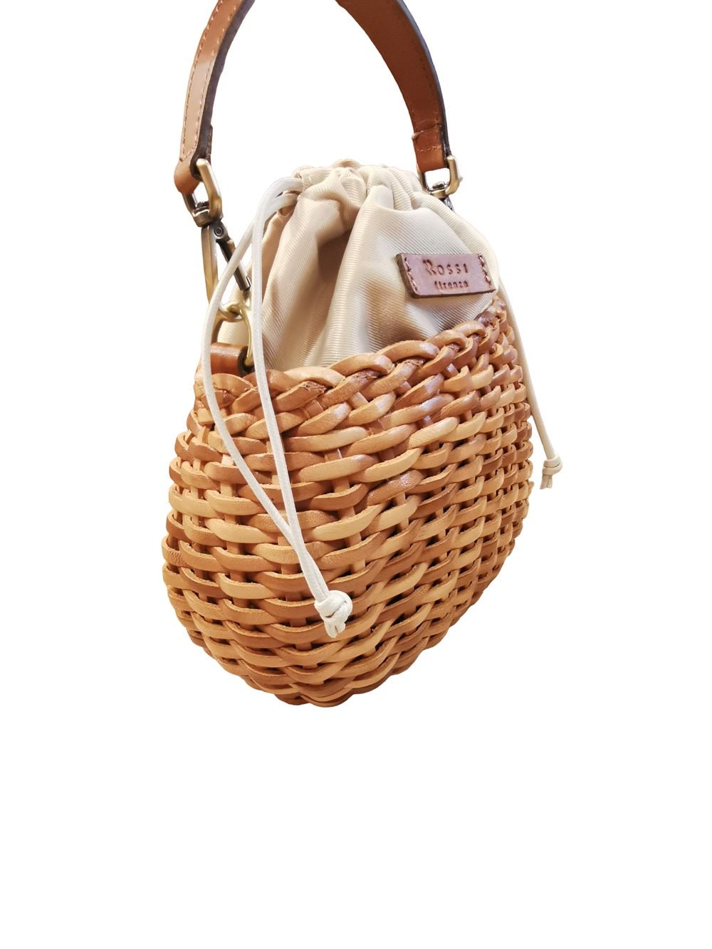 Borsa piccola in pelle intrecciata Bruno Rossi T1 Cuoio - Pelletteria Allegrini
