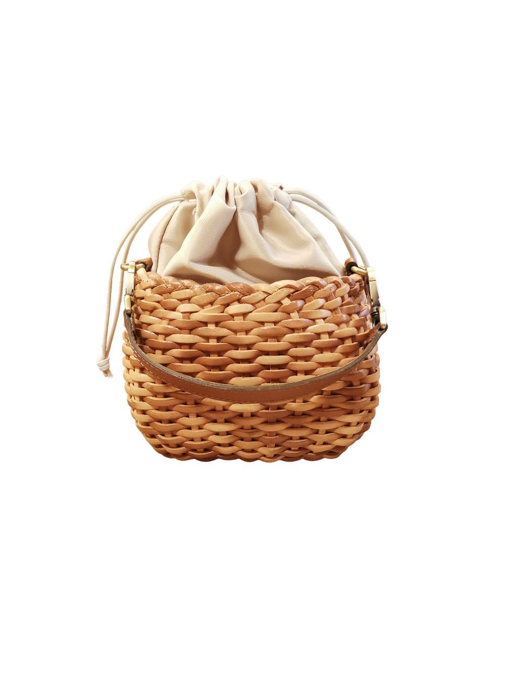 Borsa piccola in pelle intrecciata Bruno Rossi T1 Cuoio - Pelletteria Allegrini