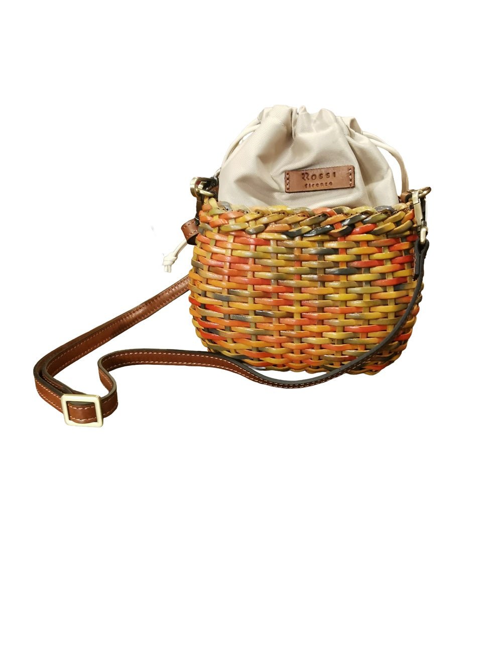 Borsa piccola in pelle intrecciata Bruno Rossi T1 Multicolor - Pelletteria Allegrini
