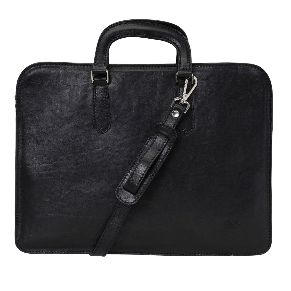 Borsa porta documenti in pelle I Medici 63/081 Nero - Pelletteria Allegrini