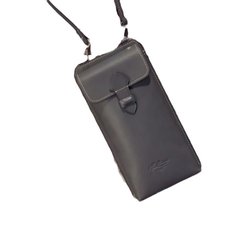 Borsa porta telefono in pelle Boldrini 0645 Nero - Pelletteria Allegrini