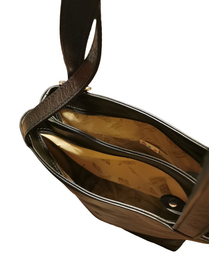 Borsa/zaino in pelle I Medici 63/2900 Nero - Pelletteria Allegrini