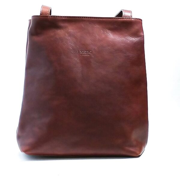 Borsa/zaino in pelle I Medici 63/2900 Testa di moro - Pelletteria Allegrini