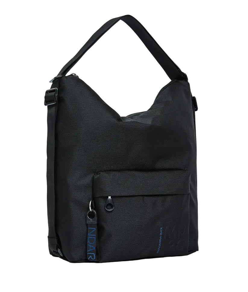 Borsa/zaino in tessuto MD Mandarina Duck P10QMT09 Nero - Pelletteria Allegrini