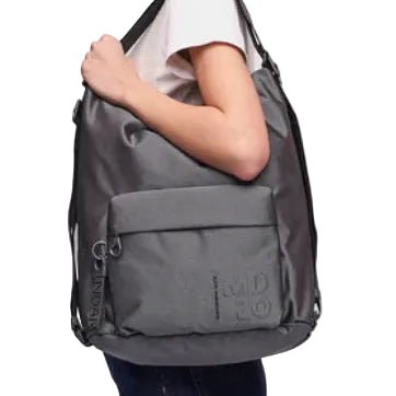 Borsa/zaino in tessuto MD Mandarina Duck P10QMT09 Steel - Pelletteria Allegrini