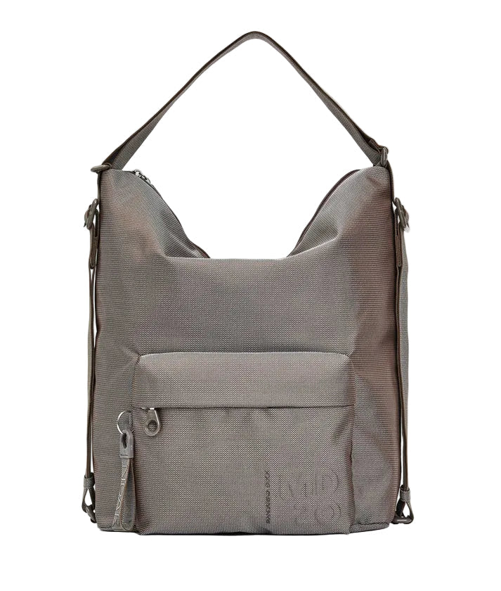 Borsa/zaino in tessuto MD Mandarina Duck P10QMT09 Taupe - Pelletteria Allegrini