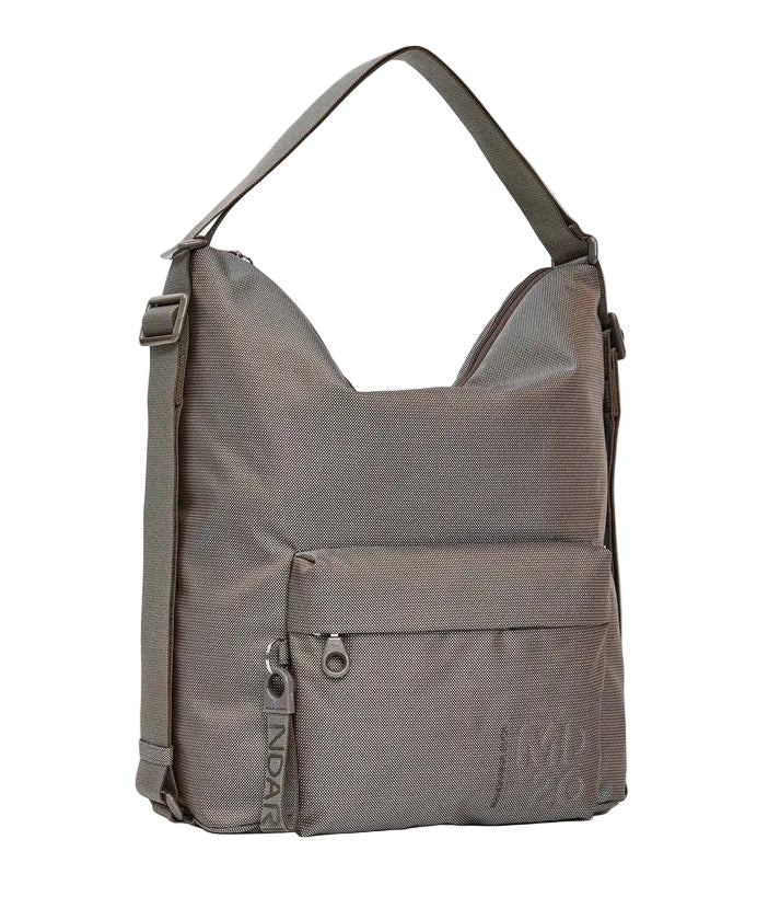Borsa/zaino in tessuto MD Mandarina Duck P10QMT09 Taupe - Pelletteria Allegrini