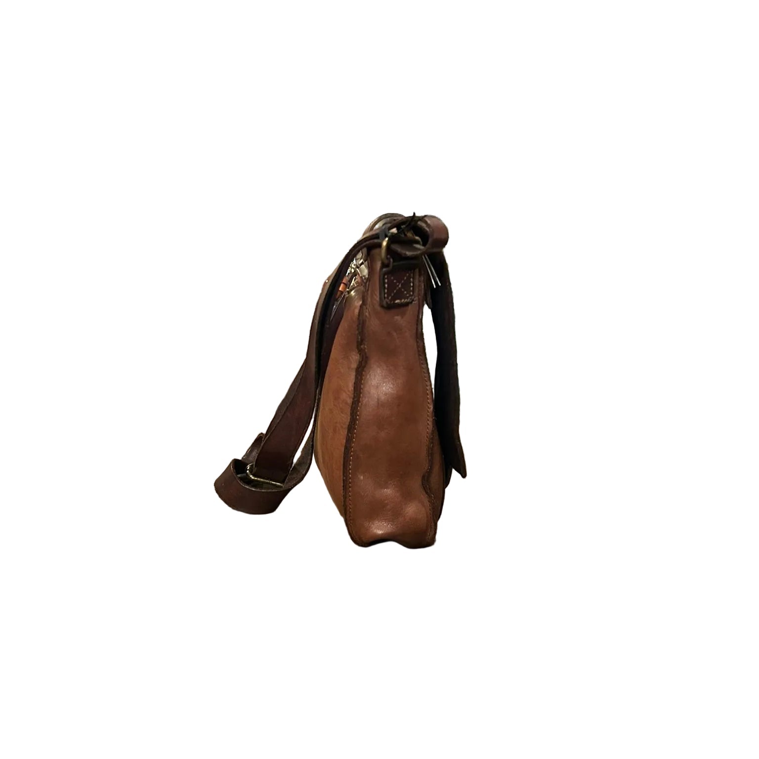 Borsello in pelle Pelletteria Allegrini Filippo 1595 bruciato - Pelletteria Allegrini