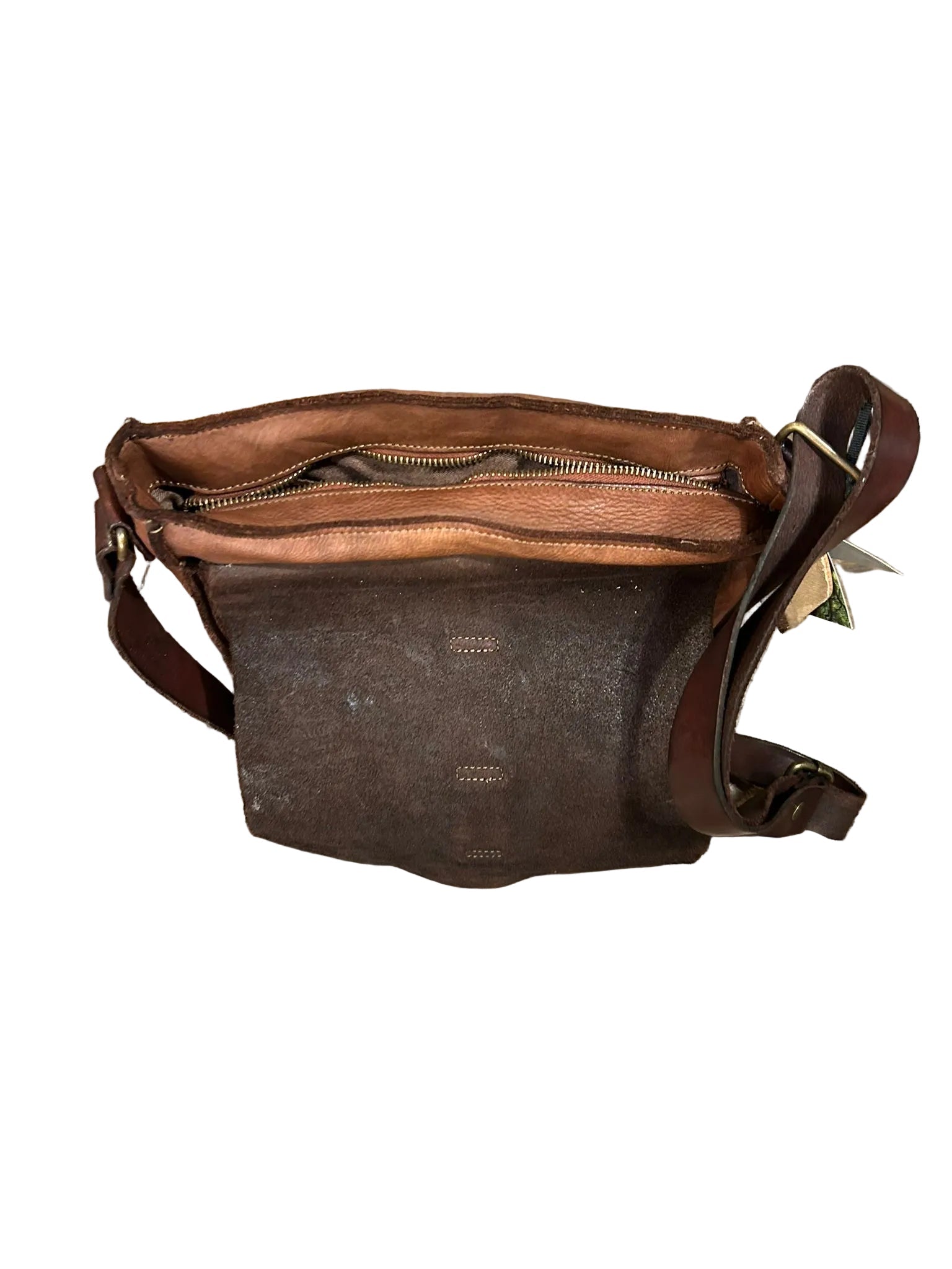 Borsello in pelle Pelletteria Allegrini Filippo 1595 bruciato - Pelletteria Allegrini