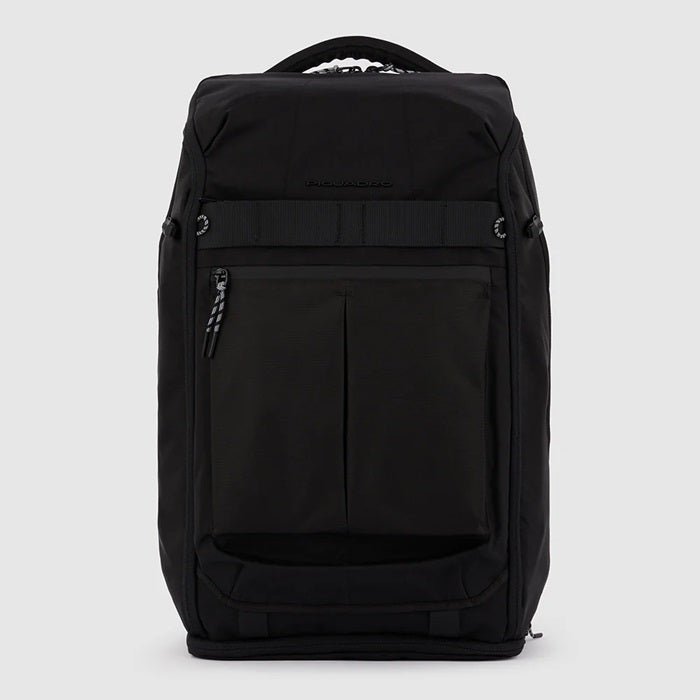Borsone/zaino in tessuto riciclato Piquadro BV5993S125 Nero - Pelletteria Allegrini