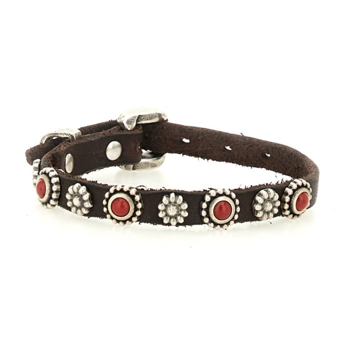Bracciale Classic in pelle Campomaggi C003390ND X3077 Testa di moro - Pelletteria Allegrini