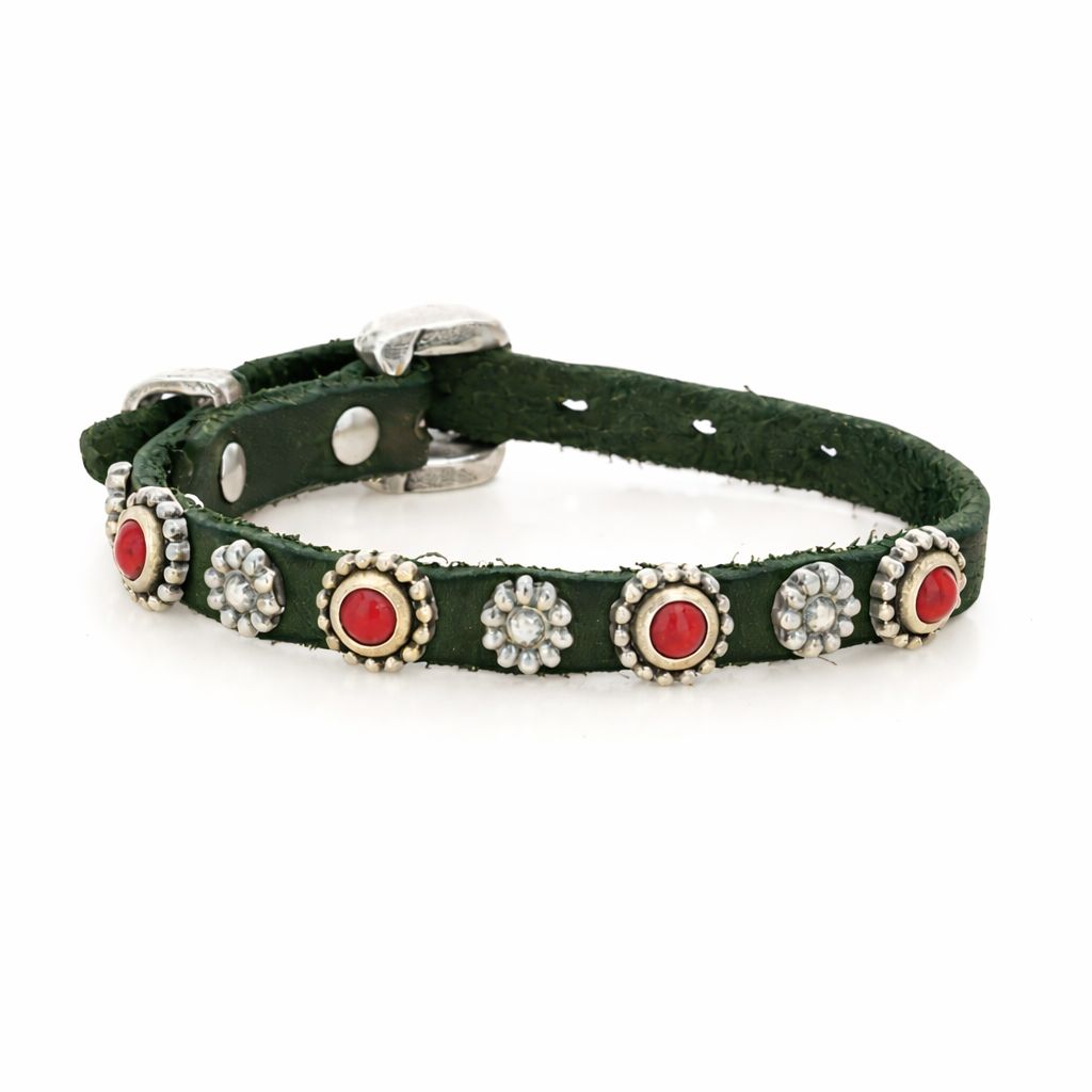 Bracciale Classic in pelle Campomaggi C003390ND X3077 verde bottiglia - Pelletteria Allegrini