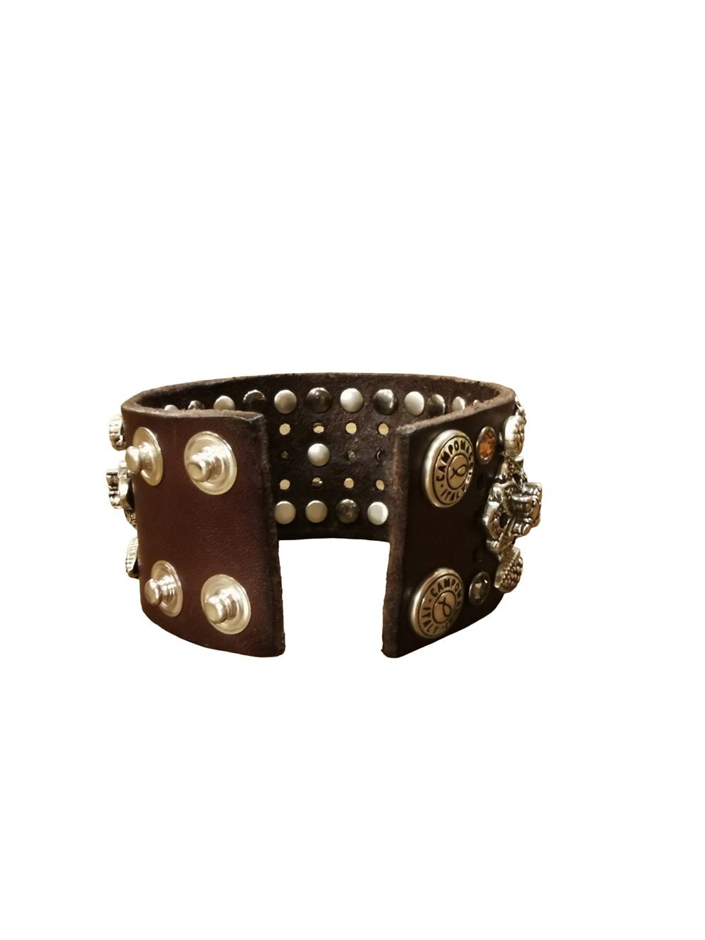 Bracciale in pelle Campomaggi C002170ND X2983 Testa di moro - Pelletteria Allegrini