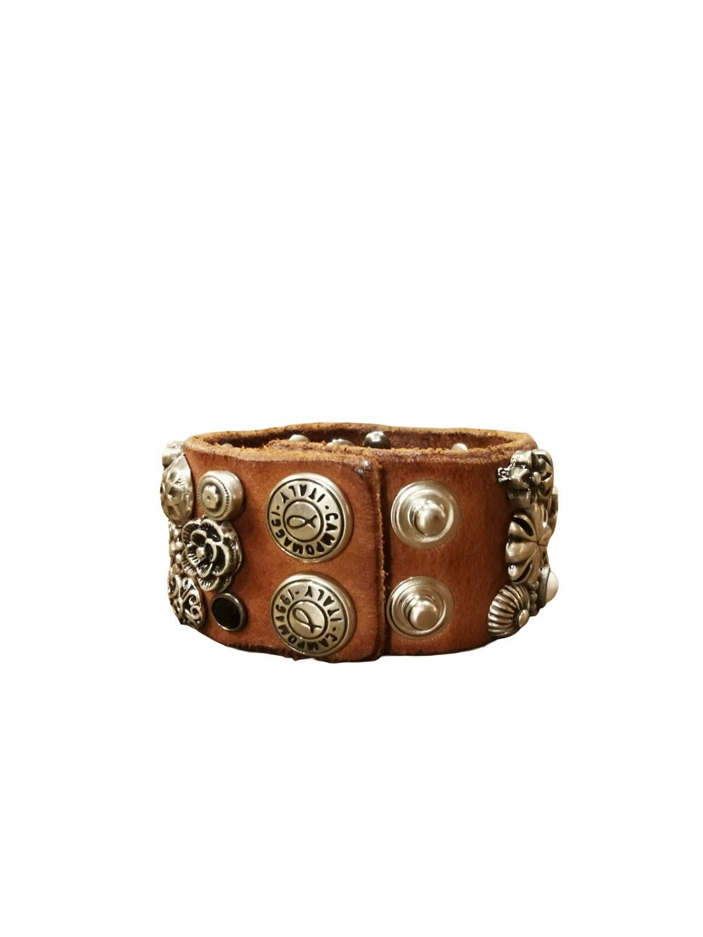 Bracciale in pelle Campomaggi C027200ND X2989 Cognac - Pelletteria Allegrini