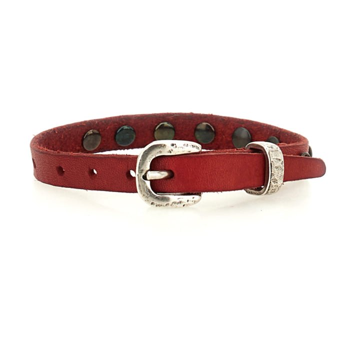 Bracciale Montepulciano in pelle Campomaggi C003390ND X3050 Rosso - Pelletteria Allegrini