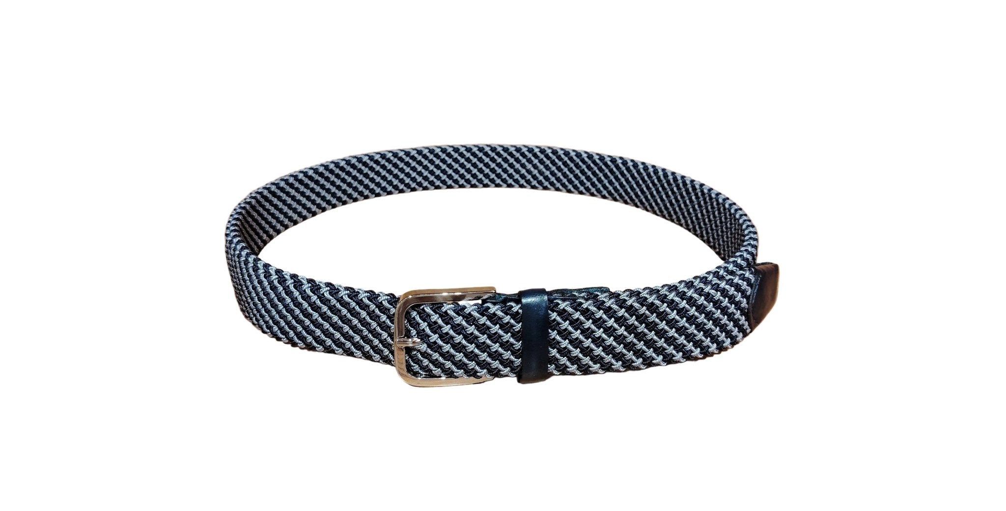 Cintura elasticizzata Pelletteria Allegrini Filippo EL8/M Blu&Grigio - Pelletteria Allegrini