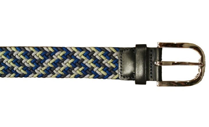 Cintura elasticizzata Pelletteria Allegrini Filippo S37 Bluette - Pelletteria Allegrini