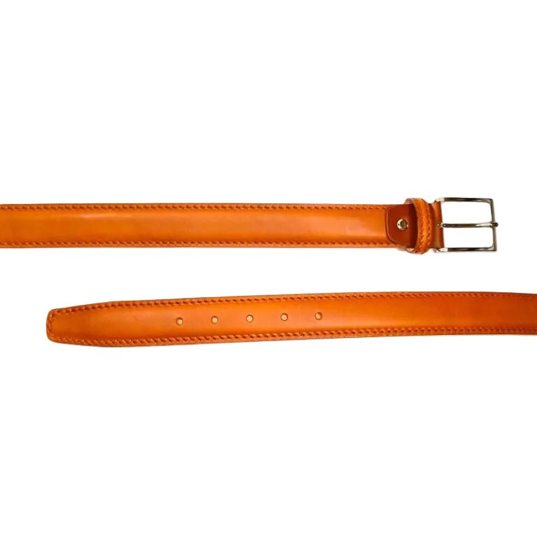 Cintura in Cuoio da uomo Pelletteria Allegrini Filippo C102CUO MARCAPUNTO cognac - Pelletteria Allegrini