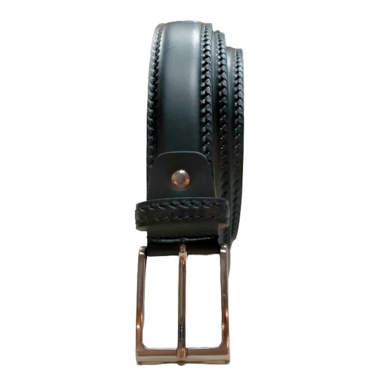 Cintura in Cuoio da uomo Pelletteria Allegrini FilippoC102CUO MARCAPUNTO nero - Pelletteria Allegrini
