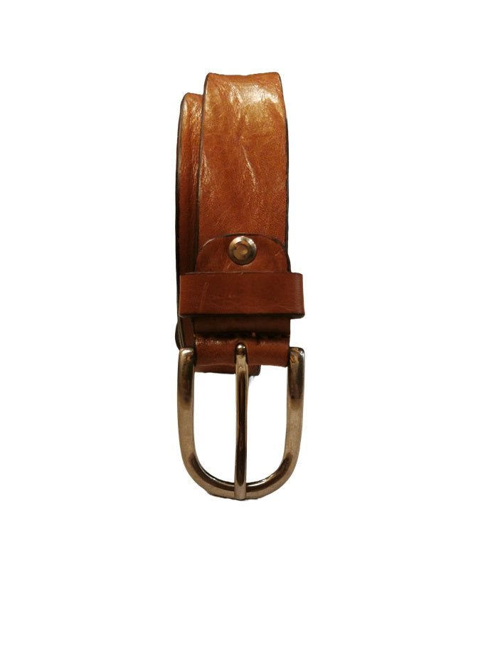 Cintura in cuoio effetto vintage Pelletteria Allegrini Filippo 2278/30 cuoio - Pelletteria Allegrini