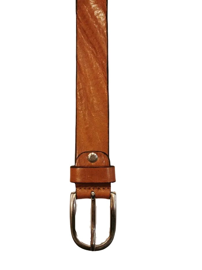 Cintura in cuoio effetto vintage Pelletteria Allegrini Filippo 2278/30 cuoio - Pelletteria Allegrini