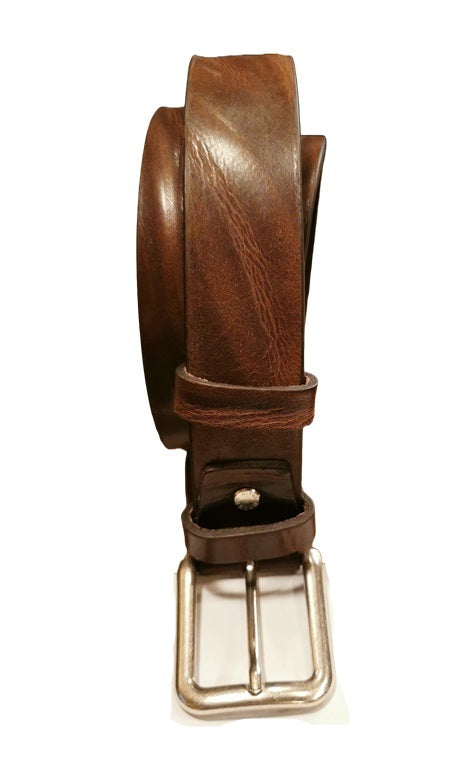 Cintura in cuoio Pelletteria Allegrini Filippo 280/35 Testa di moro