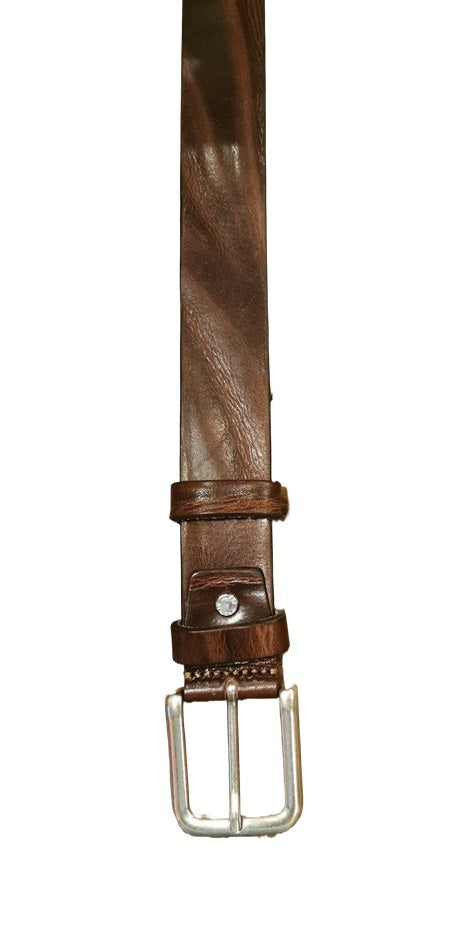 Leather belt Pelletteria Allegrini Filippo 280/35 Dark brown