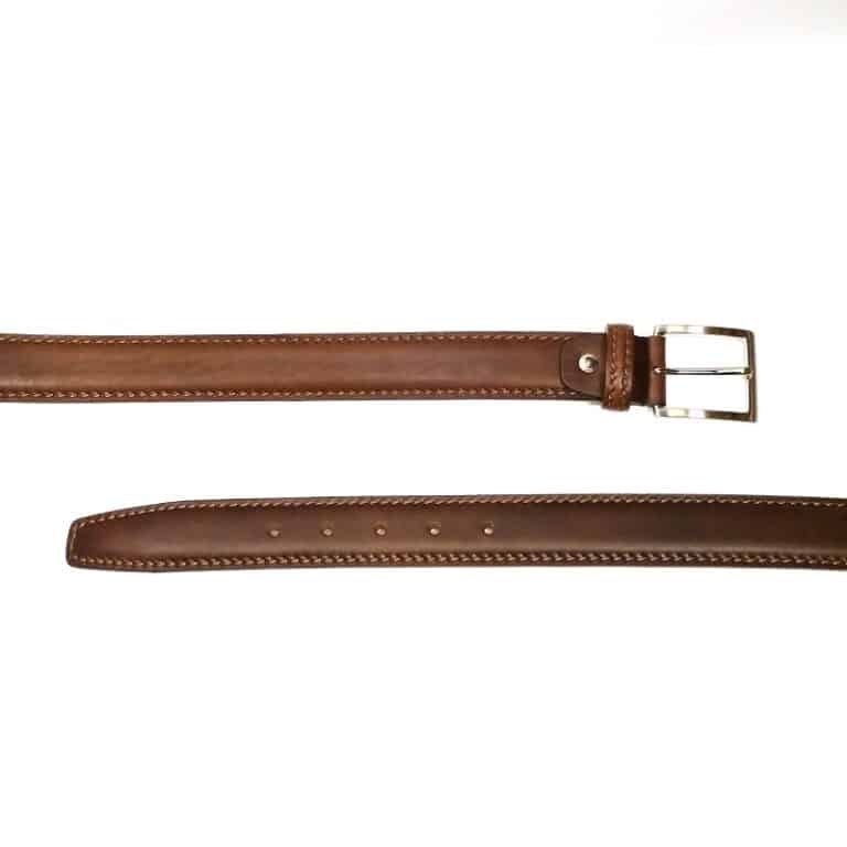 Cintura in Cuoio uomo Pelletteria Allegrini Filippo C102CUO MARCAPUNTO testa di moro - Pelletteria Allegrini