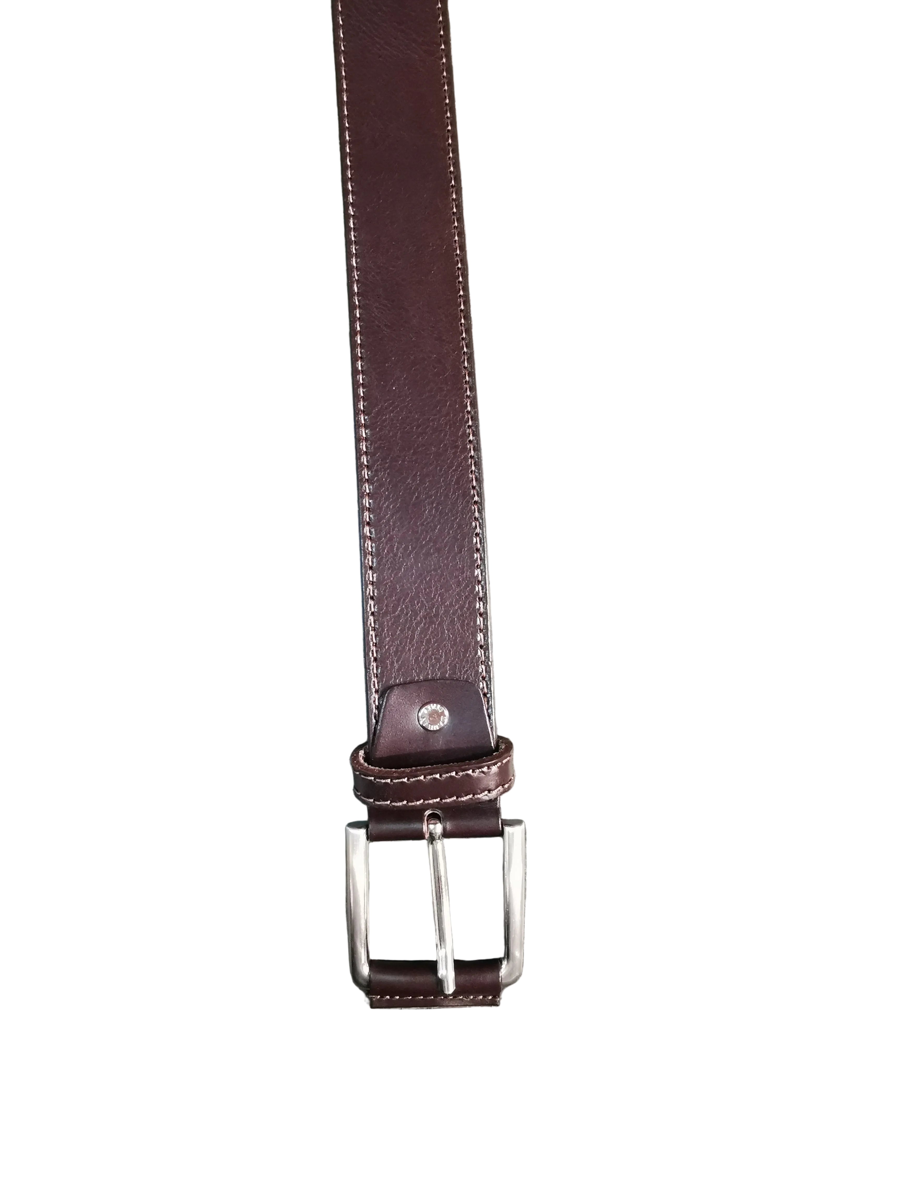 Cintura in pelle alta 4 cm Pelletteria Allegrini Filippo 094/40 Testa di moro